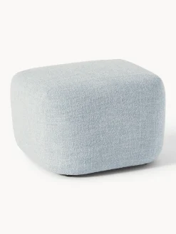 Reposapiés puf en tejido bouclé Wolke