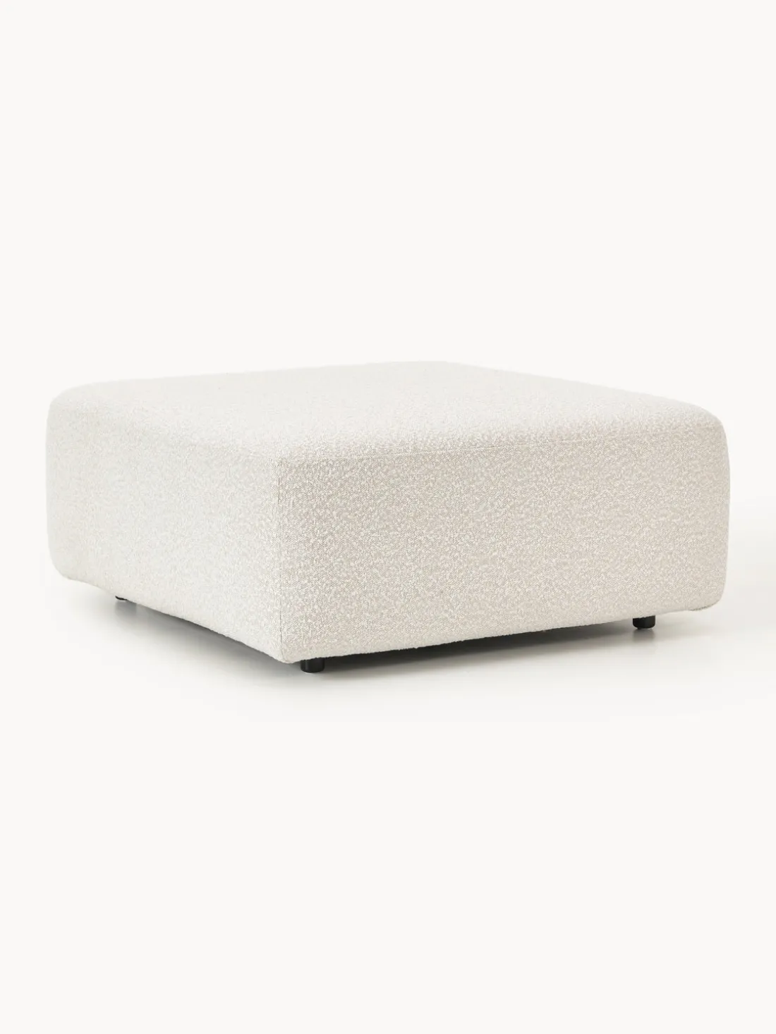 Reposapiés puf en tejido bouclé Anton