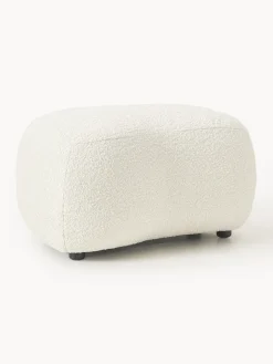 Reposapiés puf en tejido bouclé Alba