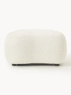 Reposapiés puf en tejido bouclé Alba