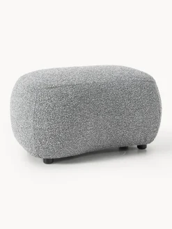 Reposapiés puf en tejido bouclé Alba