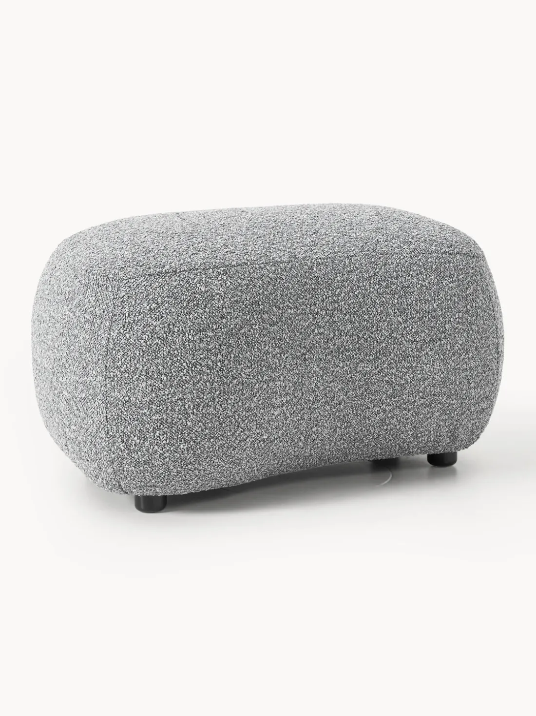 Reposapiés puf en tejido bouclé Alba