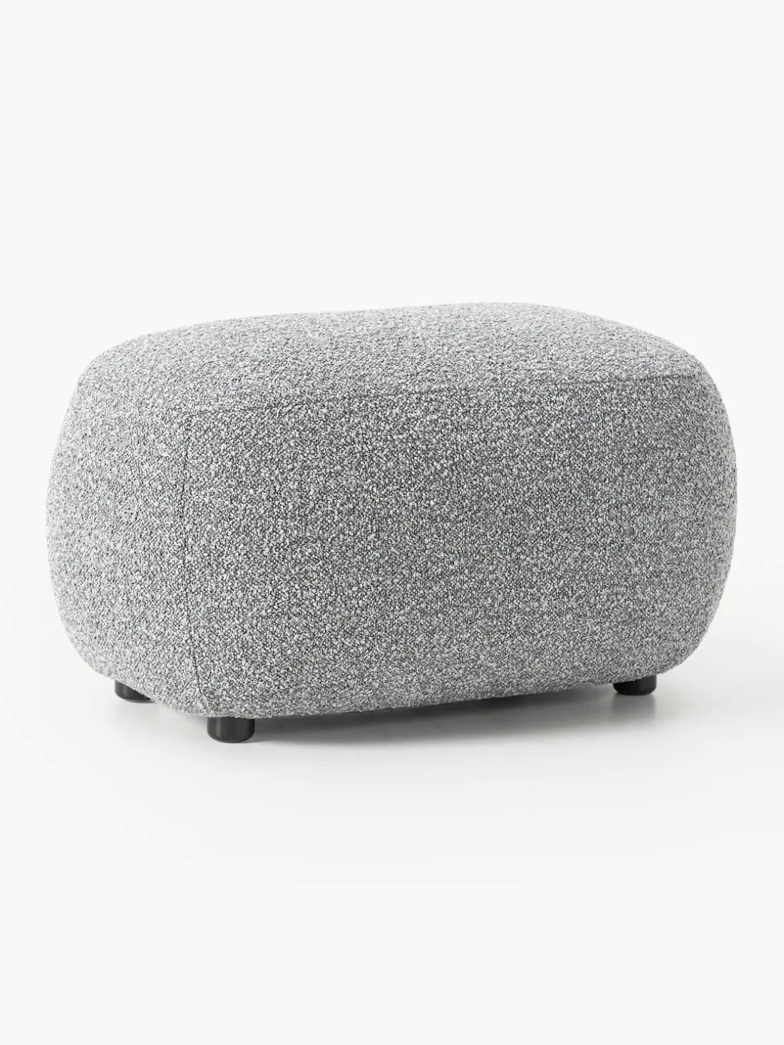 Reposapiés puf en tejido bouclé Alba