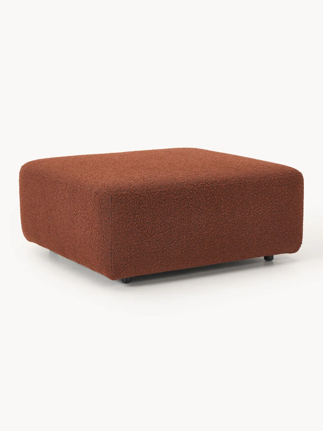 Reposapiés puf en tejido bouclé Anton