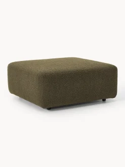 Reposapiés puf en tejido bouclé Anton