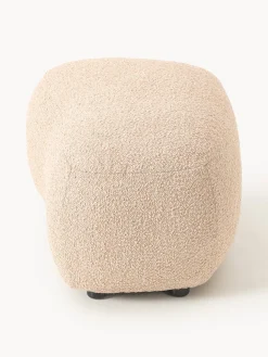 Reposapiés puf en tejido bouclé Alba