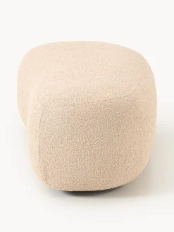 Reposapiés puf grande en tejido bouclé Alba
