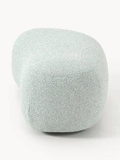 Reposapiés puf grande en tejido bouclé Alba