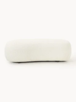 Reposapiés puf grande en tejido bouclé Alba