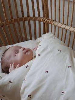 Ropa de cama infantil de algodón ecológico Cherry, tamaños diferentes