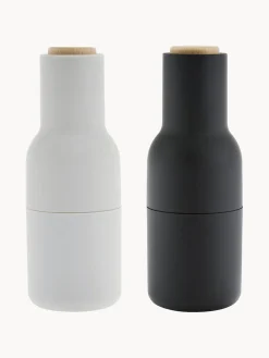Salero y pimentero de diseño con tapa de haya Bottle Grinder, 2 uds.