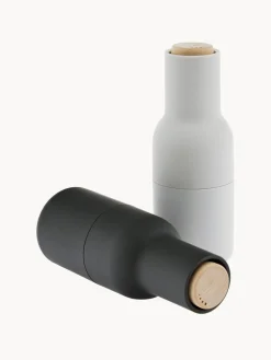 Salero y pimentero de diseño con tapa de haya Bottle Grinder, 2 uds.
