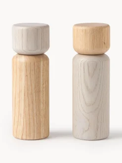 Salero y pimentero de madera de fresno Anis, 2 uds.