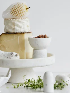 Salero y pimentero de mármol Isop, 2 uds.