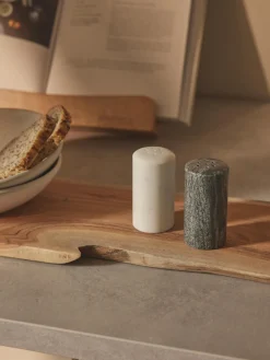Salero y pimentero de mármol Agata, 2 uds.