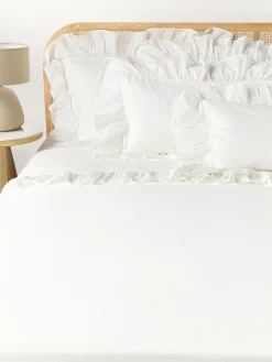 Sábana encimera de percal con volantes Louane