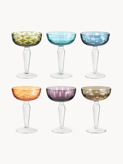 Set de copas pompadour de champán Cuttings, 6 uds.