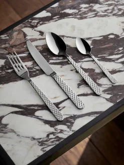 Set de cubiertos con mango acanalado Rhombe, 4 comensales, 16 pzas.