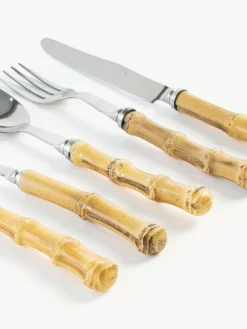 Set de cubiertos pulido a mano Bamboo, 1 comensal (5 pzas.)