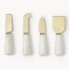 Set de cuchillos de queso de mármol Agata, 4 uds.