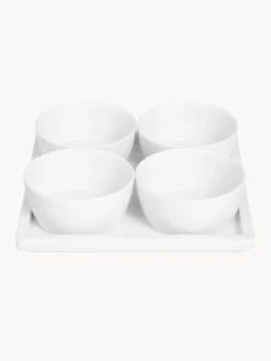 Set de cuencos pequeños artesanales con bandeja para servir Cosmopolitan, 5 pzas.