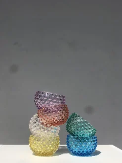 Set de cuencos soplados Hobnail, 4 uds.