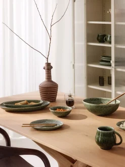 Set de fuentes artesanales con forma orgánica Macey, 2 uds.