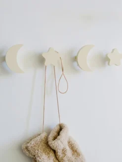 Set de ganchos de pared de madera de haya Sky, 4 uds.