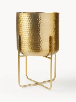 Set de macetero de metal martillado Nives, 2 uds.