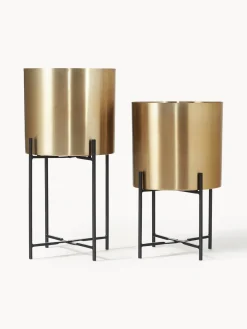 Set de maceteros de metal Mina, 2 uds.