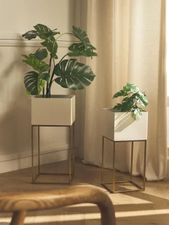 Set de maceteros de metal Palesa, 2 uds.