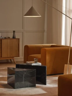 Set de mesas de centro en look mármol Vilma, 2 uds.