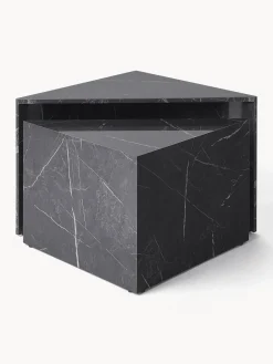 Set de mesas de centro en look mármol Vilma, 2 uds.