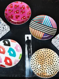 Set de platos postre de porcelana de diseño Carol, 4 uds.