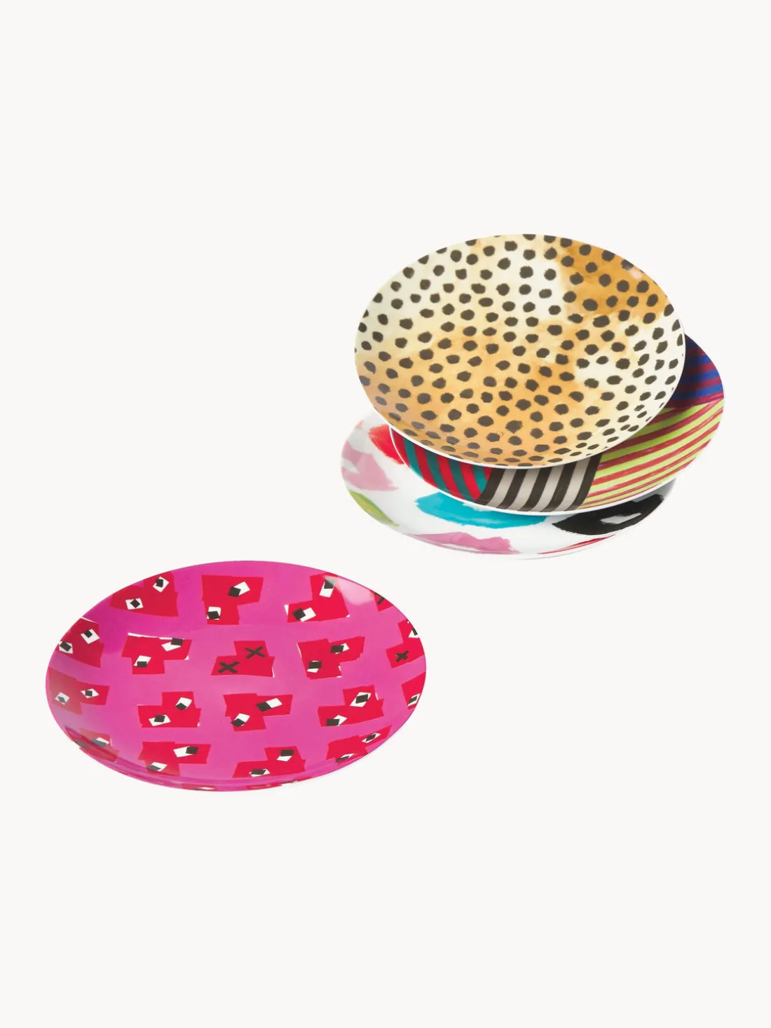 Set de platos postre de porcelana de diseño Carol, 4 uds.