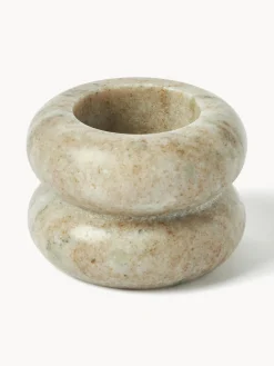 Set de portavelas y candelabros 2en1 de mármol Orta, 2 uds.