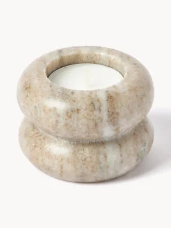 Set de portavelas y candelabros 2en1 de mármol Orta, 2 uds.