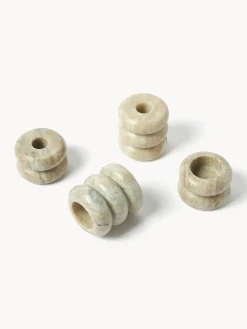 Set de portavelas y candelabros 2en1 de mármol Orta, 2 uds.