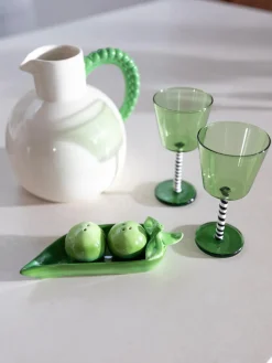 Set de salero y pimentero de dolomita Pea, 3 pzas.