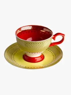 Set de tazas de espresso con platitos Grandma, 4 uds.