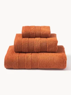 Set de toallas con borde a rayas Luxe, tamaños diferentes