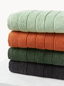 Set de toallas con borde a rayas Luxe, tamaños diferentes