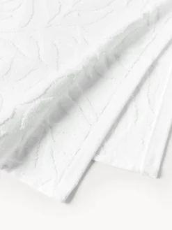 Set de toallas de algodón con relieves Leaf, tamaños diferentes