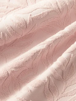 Set de toallas de algodón con relieves Leaf, tamaños diferentes