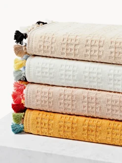 Set de toallas de terciopelo con flecos Tallulah, tamaños diferentes