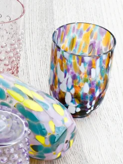 Set de vasos de agua pequeños artesanales Splash, 6 uds.