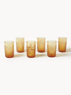 Set de vasos soplaos Hobnail, 6 uds.