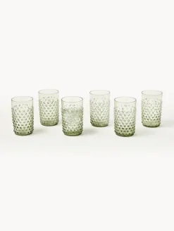 Set de vasos soplaos Hobnail, 6 uds.