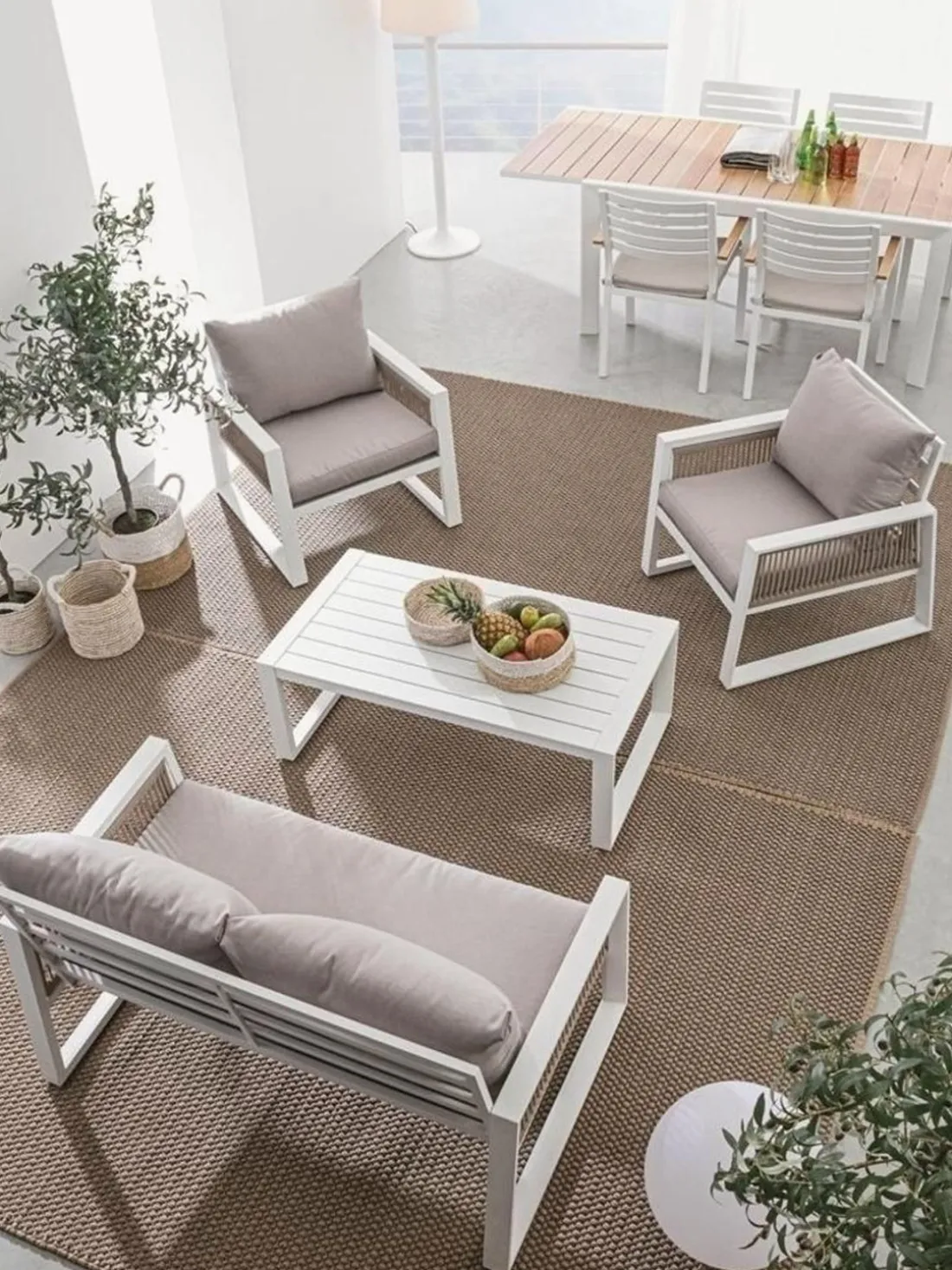 Set lounge de exterior Captiva, 4 pzas.