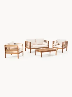 Set lounge para exterior de madera de acacia Bo, 4 pzas.
